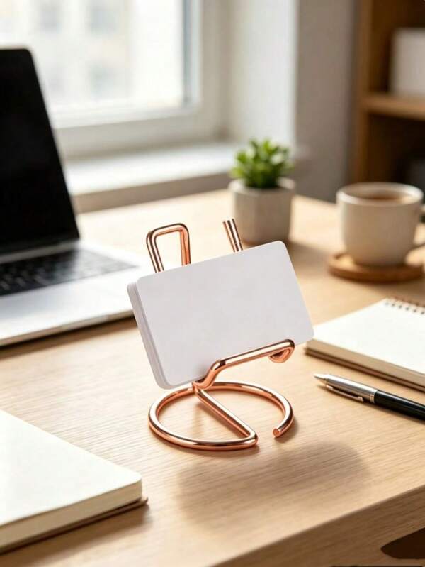 OBOVAY Suporte de Telefone e Tablet de Fio Dourado, Base de Mesa Estável Antiderrapante, Suporte de Exibição Universal de Metal, Suporte de Telefone Portátil Dobrável e Relaxado, Acessório de Mesa para Casa, Escritório e Dormitório, Decoração de Volta às Aulas e Halloween, Ornamento de Mesa Minimalista, Suprimentos Práticos para Casa
