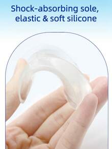 Transparent Silicone Invisible Height Increasing Half Insoles, Heel Height Increasing Shoe Pads, Shock Absorbing Cushioning Non-Collapsing Heel Pads - Multicolor - View 3