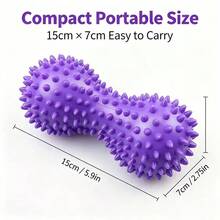 PVC Peanut Spiky Massage Acupressure Grip Ball, Spiked Fascia Yoga Ball, Inflatable Hedgehog Fitness Ball - Multicolor - View 3