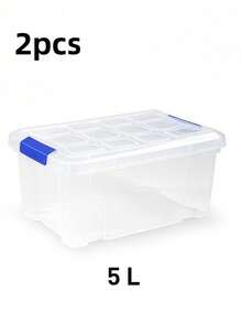 Multi-Functional Transparent Storage Containers Feature Large Capacity,Reinforced Snap-Lock Lids. Sturdy. Perfect For Storing And Organizing Seasonal Clothing.Home Organization, Can Be Used In Wardrobes, Storage Rooms, Bedrooms, Offices, Kitchens. - Storage Box With Lid - View 19