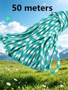10M/50M/100M Nylon Paracord, 4mm 7-Strand - Non-Elastic Woven Rope, Suitable For Outdoor Training, Camping And DIY Activities - Multicolor - View 16