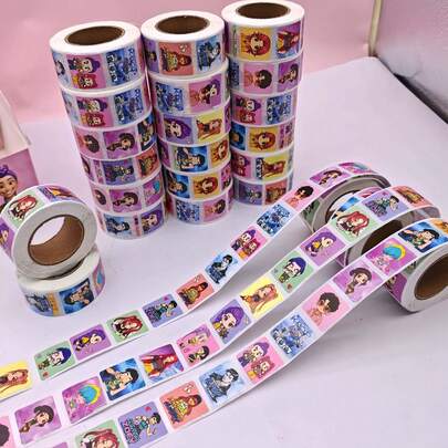 Hasbro 500pcs New K-POP Witch Girl Group Washi Tape Stickers, Cartoon Creative Planner Sticker Material Decals, Self-Adhesive Paper Stickers, Suitable For Crafts, Scrapbooking And Decoration, Gift Bags, Envelope Seals, Party Decorations, Office Supplies