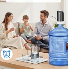 1pc Electric Water Bottle Dispenser, USB Rechargeable Automatic Water Pump, Universal Fit For 11.36-18.93 Gallon Water Bottles, Portable Water Dispenser For Home, Camping, Office Use - Multicolor - View 12
