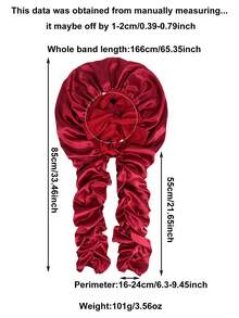 Mũ ngủ satin dài buộc dây cho nữ, mũ ngủ lụa điều chỉnh được, phù hợp cho tóc tết dài, mũ bảo vệ tóc mềm mại ban đêm - Nhiều màu - Xem 11