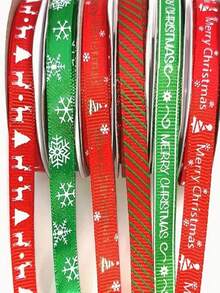 10 Yardas/Rollo Cinta de Envoltura de Regalo Navideña con Acabado Acanalado y Lámina Dorada, Cinta de Sellado de Decoración Navideña, Adecuada para Fiesta Navideña, Decoración de Cajas de Regalo de Repostería, Decoración Navideña, Envoltura de Regalos para Fiesta Navideña - Talla única - Ver 2