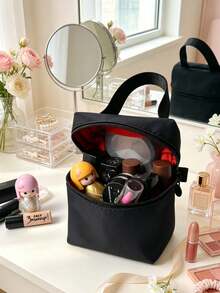 Fashionable Solid Color Large Capacity Makeup Bag, Portable Waterproof Makeup Bag, Multifunctional Storage Bag, Mini Lipstick Bag, Menstrual Towel Bag - Multicolor - View 17