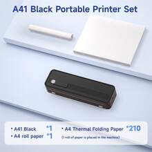ORICO Wireless Portable Printer - Thermal Printer, Desktop Inkless Printer. Supports US Letter And A4 Folding Thermal Paper, Compatible With Smartphones And Tablets, Printing Paper Sold Separately - Black - View 12