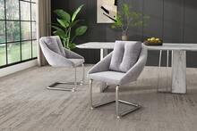 Dining Chair Set Grey Velvet 4 Pieces - Modern Rotating Chair - 灰色 - 查看 11