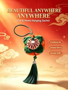 Persimmon Shape Hanging Sachet, Traditional Fabric Pendant With Tassel, Decorative Ornament For Car, Closet, Backpack, Ideal Holiday Present For Family And Friends - Multicolor - View 4