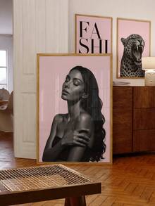 1/3 Pcs Frameless Sexy Stockholm Pink Black Leopard Print Y2K Canvas Wall Art, Girly Gallery Decor For Bedroom Dorm Apartment Living Room Kitchen, Room Decor Bedroom , Prints For Wall, Vintage Decor, Best Gift Choice - Multi-color - View 5