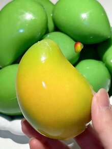 1pc Handmade Mango Stress Relief Squeeze Toy, Color-Changing Soft Mango Squishy Ball, ASMR Sensory Stress Relief Toy, Squeeze Toy, Squishy Toys, Crunchy Squishy, Classroom Dumpling Squishy, Fidget Toys, Slushy Squishy - Multicolor - View 2