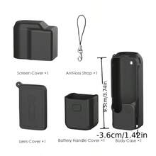Compatible With DJI Osmo Pocket 4, Silicone Protective Case, Gimbal Protective Cover, Lens Protective Film, Anti-Scratch Protective Cover, Anti-Collision Protective Cover, Soft Silicone Protection, Dust-Proof Accessories, Camera Shell Accessories - View 7