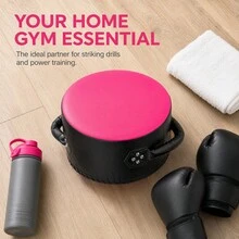 33x17.5cm Professional Boxing Pads, Double Reinforced Handles, Wear-Resistant PU Shell, Easy To Clean, Ideal For Striking Drills And Power Training - Pink - View 3