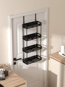 Estantería colgante para puerta, estante de puerta de varias capas, almacenamiento colgante, ahorro de espacio, adecuado para despensa de cocina y almacenamiento de especias, diseño de fácil instalación, sin perforación, estantería multifunción de cocina - Gancho para colgar detrás de la puerta - Ver 8