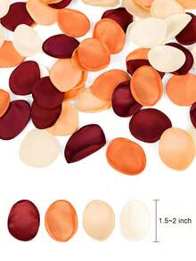 1000/500/200/100 peças Pétalas de Rosa de Seda Artificial, Decoração de Casamento de Outono Laranja Queimado, Pétalas de Rosa de Seda para Decoração de Corredor, Centro de Mesa, Festa de Noiva, Aniversário, Decoração de Halloween, Decoração de Casa de Outono/Ação de Graças e Decoração de Quarto - pétala - Visão 3