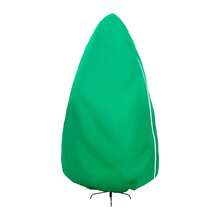 OUKANING Green Upright Christmas Tree Storage Bag For 9ft Artificial Tree, Tapered Dust Cover With Zipper Drawstring Bonded Fabric Organizer For Garage Attic Home Storage - Green - View 7