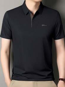 Pro Man 男士衣櫥系列 無縫黏合防皺 夏季涼感短袖 POLO 衫 休閒商務通勤穿搭，適合工作到週末 - 黑色 - 查看 3
