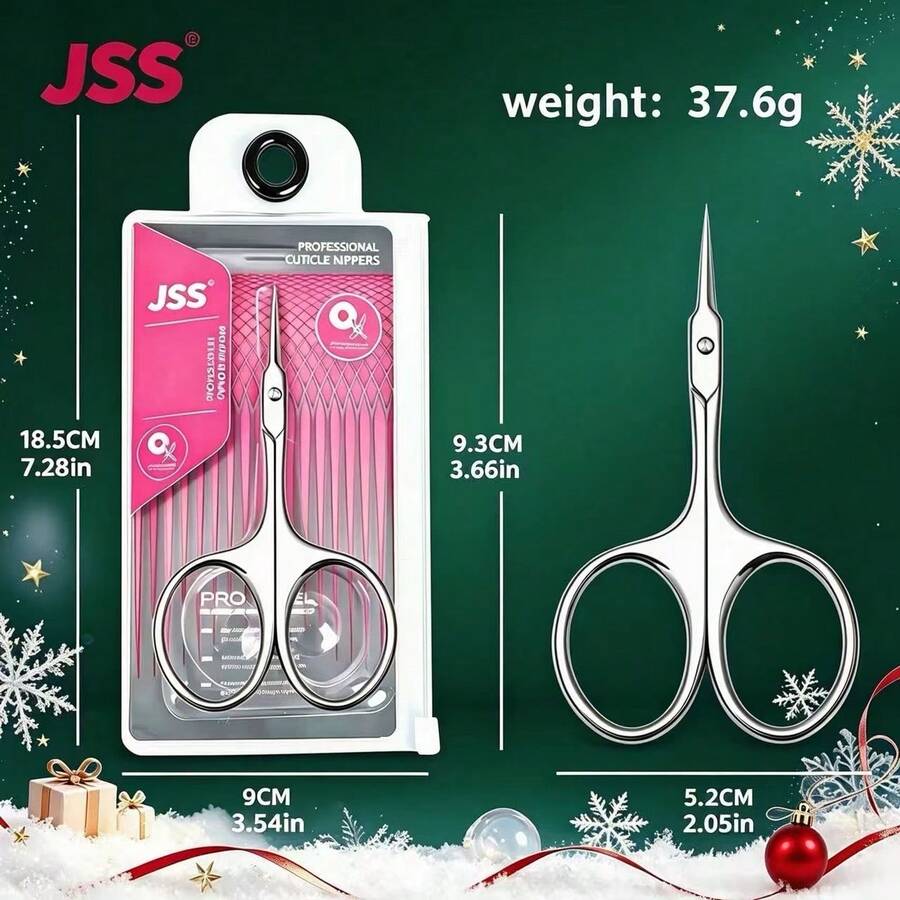 JSS. JSS Brand Professional Nail Salon Curved Head 6-Sided Open Dead Skin Eagle Claw Cuticle Nipper, Ultra-Thin Ultra-Sharp Russian Style Dead Skin Scissors - Silver - View 1