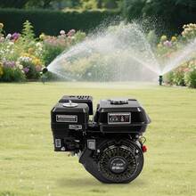 7.5hp Gasoline Engine 4 Stroke Horizontal Shaft 20mm Heavy Duty Aluminum Iron For Generator Oil Alert Air Cooled - Default - View 10