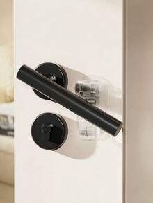 1pc Easy Install Pet Door Handle Safety Lock, Universal Plastic Door Latch, Drill-Free Security Locking System, No Electricity Or Battery Required - A - View 5