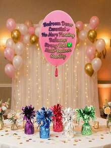 2/6/12pcs Metal Balloon Weights, DIY Helium Balloon Desktop Party Decoration, Multicolor, Suitable For Birthday, Wedding, New Year, Christmas, Graduation Ceremony Home Decor And Gifts - Multicolor - View 6