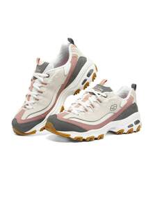 Skechers Sepatu Sneakers Kasual Wanita D'LITES Classic Platform Peningkat Tinggi untuk Perjalanan Sehari-hari, Sepatu Panda, Sepatu Ayah - Kelabu tua - View 1