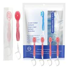 5-In-1 Mini Disposable Toothbrush With Pre-Applied Toothpaste | Waterless Disposable Toothbrush With Toothpaste, Floss, Tongue Scraper And Toothpick, Suitable For Travel, Hotel, Camping, 26pcs - Multiple Flavors/various Styles - View 13