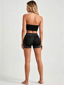 Runway Rest Women's Padded Panties With Removable Sponge Inserts, Butt Lifter Hip Enhancer Shapewear Shorts, Tummy Control Body Shaper - Black - View 4
