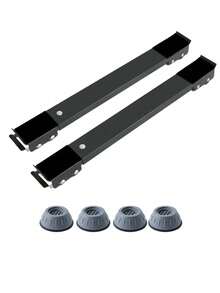 Adjustable Length Stainless Steel Appliance Moving Rack With Wheels, Locking Safety Brake Device, Base Support, Quiet Home Foot Pads, Suitable For Moving Heavy Furniture. Bottom Equipped With Rubber Non-Slip Pads, Easily Move Wardrobes, Refrigerators, Washing Machines, Dryers And Other Heavy Appliances. - Multicolor - View 16