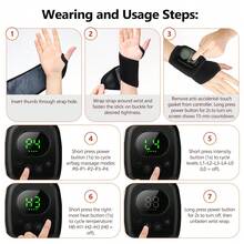 Hailicare Airbag Massage Wrist Support, 4-Level Intensity 3-Level Heat Therapy, USB Rechargeable, Home Office Wrist Care Band, Hand Massager, Christmas Holiday Gift - View 10