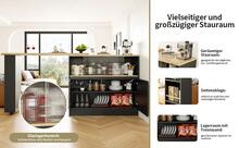 Sideboard Roterar 360° Svart - Multifunktionell Förvaring - Svart - Visa 10
