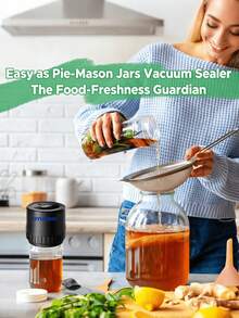 HYUNDAI Electric Vacuum Sealer Kit For Wide Mouth And Regular Mouth Mason Jars - Multicolor - View 2