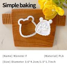 1 buah Cetakan Kue Bertema Monster Halloween. Cetakan Kue Pola Monster Kartun yang Menyenangkan. Alat Memanggang Dapur untuk Orang Tua dan Anak. Pemotong Kue PLA Cetak 3D - View 25