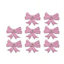 12pcs/8pcs/6pcs/4pcs Pink Bow Drawer Pulls, Children's Room Decor, Decorative Pulls With Screws, Suitable For Baby Bedroom Wardrobe Cabinet - Multicolor - View 8