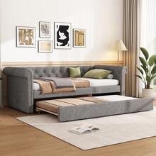 Sofa Bed Frame Grey 221 X 98.5 X 71.5 Cm - Grey - View 2