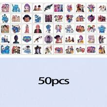 KPop Demon Hunters 5件/25件/50件 女團卡通一次性貼紙，防水，可貼於手臂、手腕、肩膀、鎖骨、腿部與臉部，適合偶像巡演、粉絲見面會、線下應援、禮物分發及各種創意身體DIY裝飾 - 彩色 - 查看 10