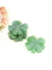 1pc Natural Aventurine Four-Leaf Clover Carved Mineral Specimen Crystal Craft Gift Home Decor Collectible - Aventurine Four-leaf Clover - View 4