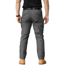 Pantalones multibolsillos para exteriores, pantalones militares IX7 resistentes al desgaste - Gris - Ver 2