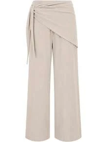 Men Plus Size Suit Pants - Beige - View 6