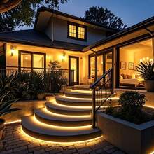 220V LED Strip Light, High Brightness COB LED Strip, Waterproof, Flexible Light Strip, Suitable For Indoor And Outdoor Garden Lighting - EU C Type Plug(220-240V) - View 3