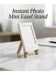 1-3pcs White Mini Instant Photo Frames, Easel-Style Photo Display Stand, Reusable Desktop Photo Decor, Suitable For Various Occasions, Ideal Gift For Friends And Family, Perfect For Birthday, Anniversary And Holiday - A - View 3