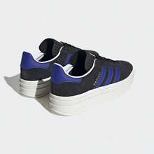 Adidas Spring/Autumn Unisex Classic Sports Shoes, Thick Sole Versatile Casual Training Sneakers HQ4408 - Black/Bright Blue - View 9