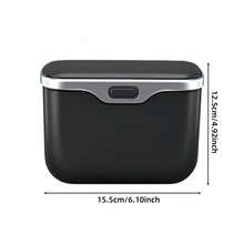 Car Door Hanging Trash Can, Press‑Type Flip Lid Vehicle Waste Bin, Multi‑Purpose Car Interior Storage Organizer For Door Side, Universal Automotive Garbage Container - 1pc - View 7