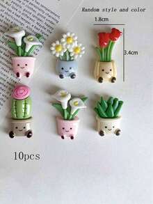 This 6-Piece Floral Refrigerator Magnet Set Is A DIY Multi-Functional Set Suitable For Various Scenarios, Including Decorating The Kitchen, Office, Whiteboard, Cabinets And Dishwasher (Random Color And Style, Non-Magnetic). - Multicolor - View 16