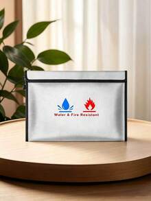 Flame Resistant Document Bag, Including A Set Of Fire And Flame Resistant Money Bags, Made Of Non-Irritating Silicone Coating, For Safe Storage Of Cash, Important Documents, Jewelry, And Passports, To Enhance Fire Protection For Valuables. Perfect For Home Storage Of Property Documents, School Storage Of Exam Papers And Certificates, And Office Storage Of Contract Documents - A - View 7