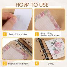 1 Set 300pcs Transparent Self-Adhesive Hole Reinforcement Stickers, Suitable For Notebooks, Planners, Scrapbooks - Loose Leaf Binder Refill Pages, Compatible With Binders, Journals, Stationery - Clear - View 4