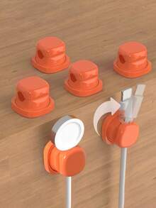 Pengatur Kabel Pegas yang Dapat Diputar 360°, Klip Kabel Bawah Meja, Klip Penyimpanan Kabel Pengisi Daya - MultiWarna - View 8