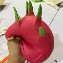 Extra Large Dragon Fruit Squishy Slow Rising Stress Relief Toy Realistic Fruit Squeeze Toy - Multicolor - View 4
