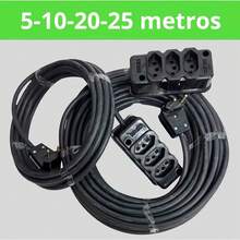 Extensão PP 2X1,5MM Reforçada Preta Cabo PP 1,5 mm Bivolt. GRANDE, MEDIA, PEQUENA, ROBUSTA - Entrada do Brasil (220V) - Visão 4