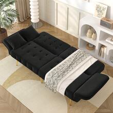 Sofa Bed Frame Green 178 X 82 X 70 Cm - Black 2 Seat - View 2